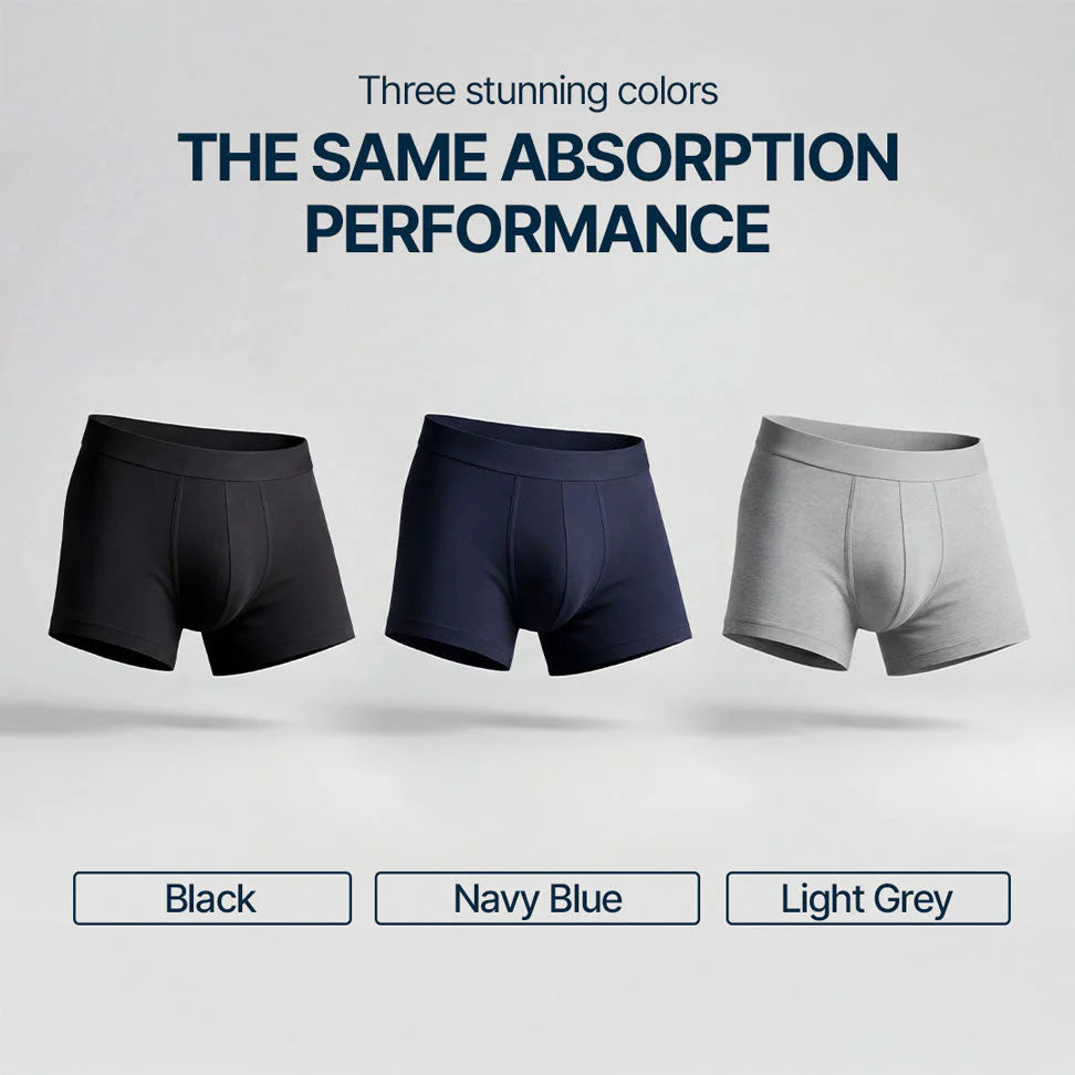 Men's Washable Incontinence Boxer Briefs