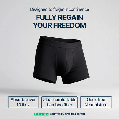 Men's Washable Incontinence Boxer Briefs