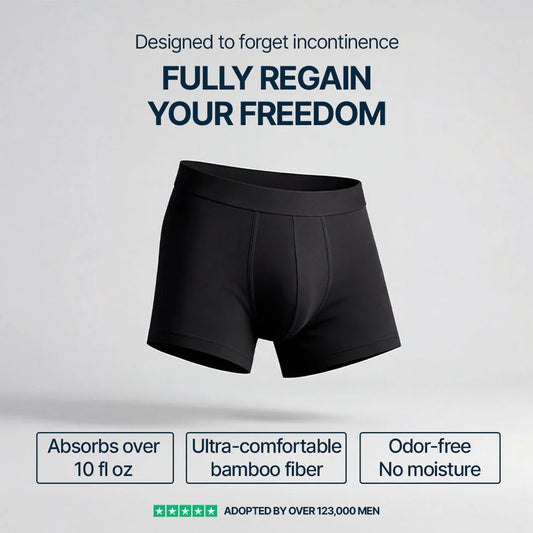 Men's Washable Incontinence Boxer Briefs